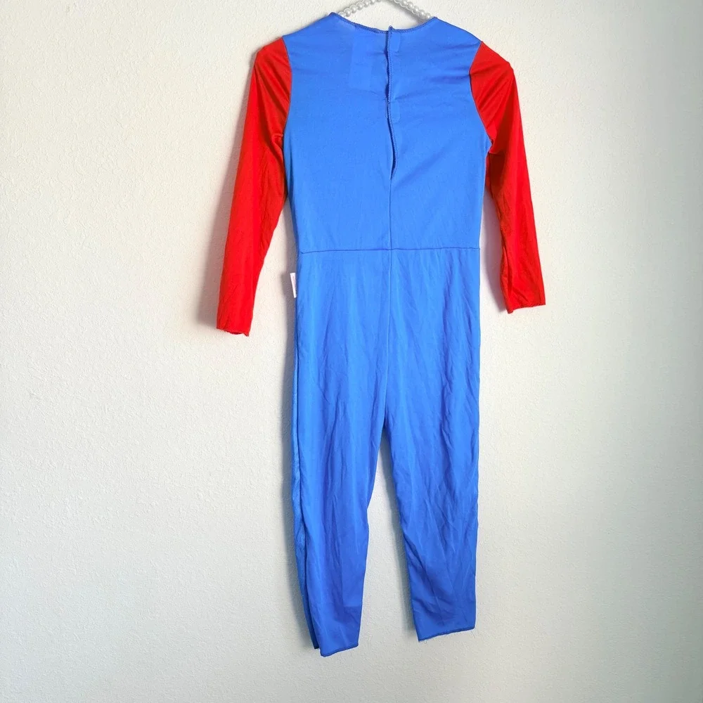 Kids Mario Bros Costume Jumpsuit Overalls Red Long Sleeve Cartoon age 3 / 4